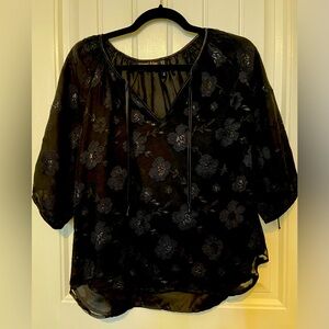 Yumi Kim Blouse - Black - 3/4 Sleeves - S